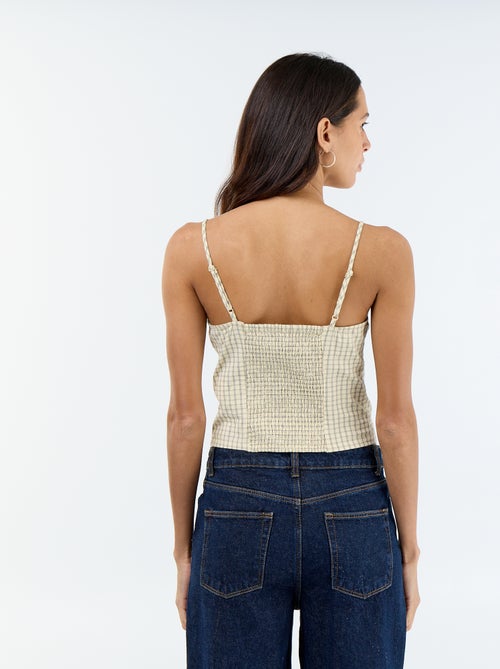 Top com padrão e alças ajustáveis - Kiabi