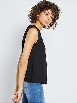 Top com peitilho em macramé 'JDY' - Kiabi