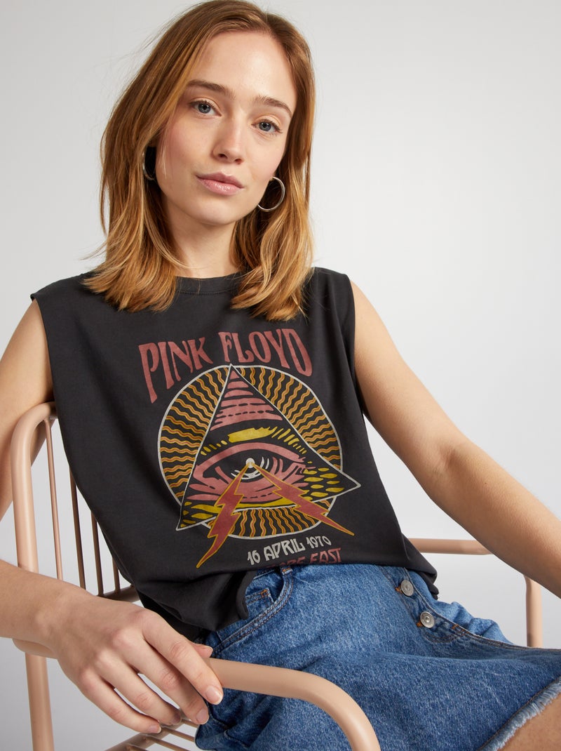 Top crop 'Pinkfloyd' PRETO - Kiabi