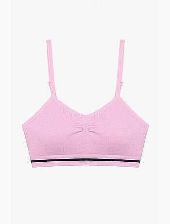 Top cropped aberto sem costuras para menina penti