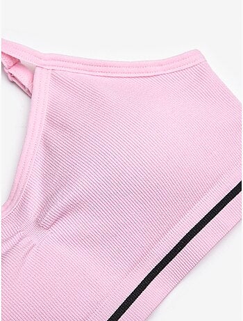 Top cropped aberto sem costuras para menina penti
