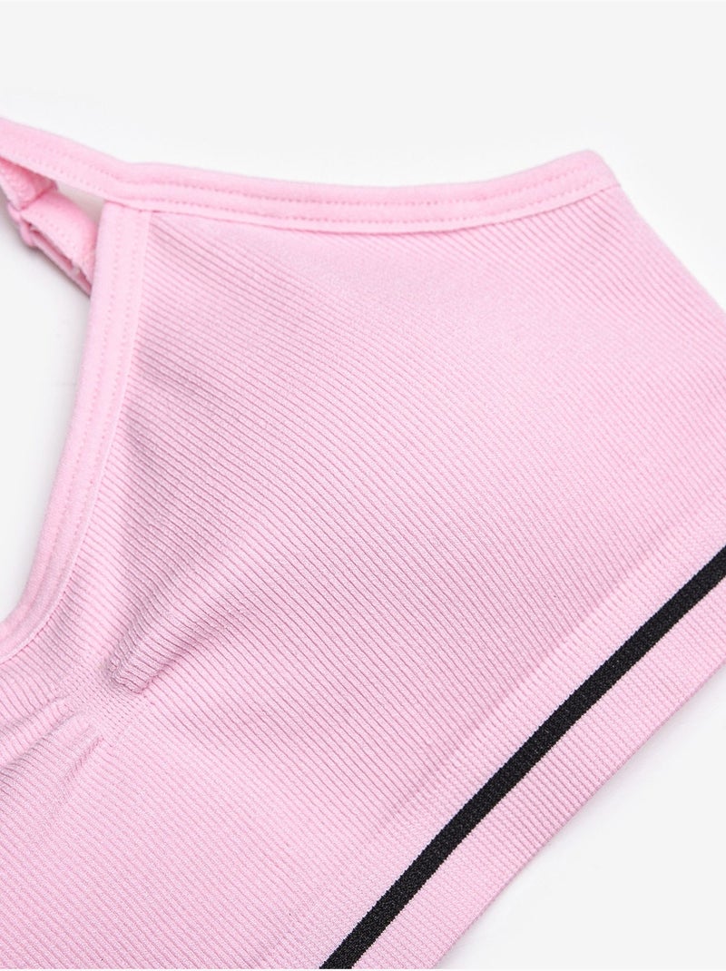 Top cropped aberto sem costuras para menina penti Rosa-claro - Kiabi