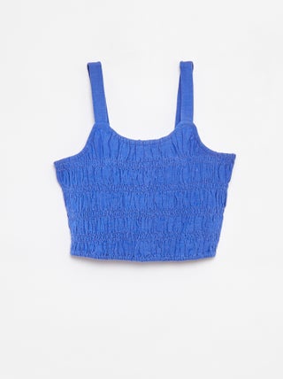 Top cropped de alças