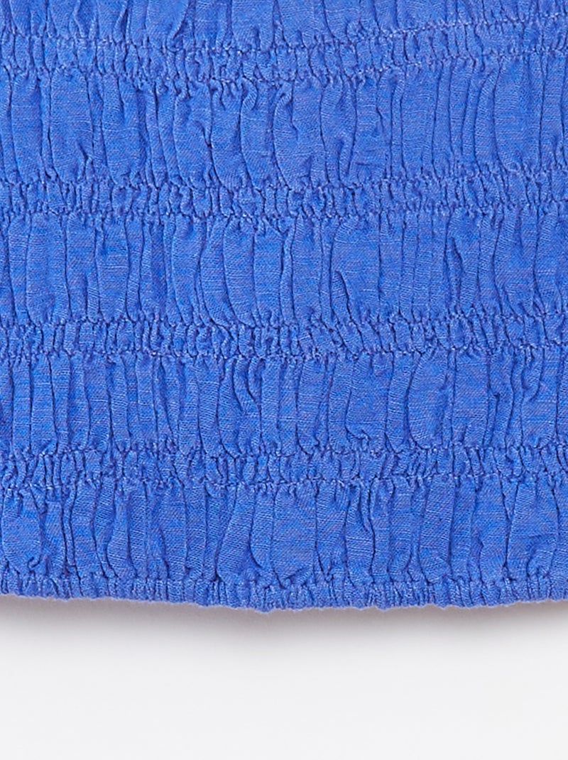 Top cropped de alças Azul - Kiabi