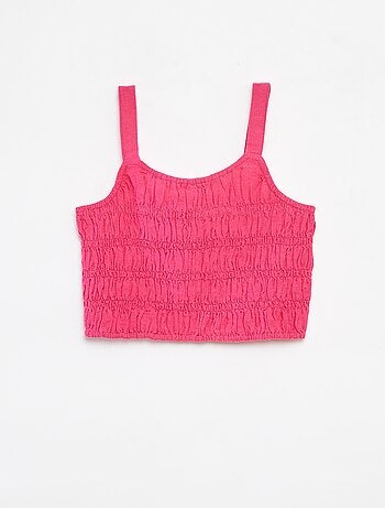 Top cropped de alças