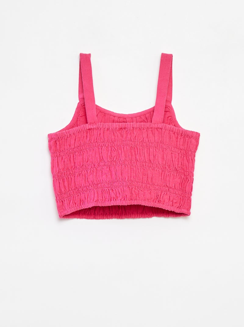 Top cropped de alças Rosa - Kiabi