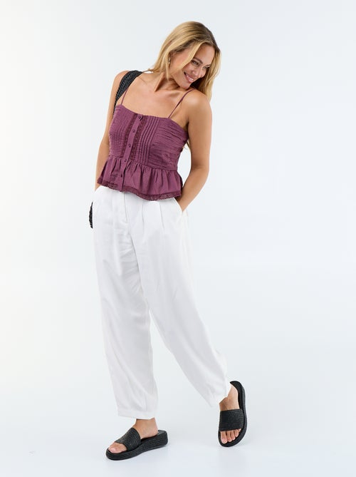 Top cropped de alcinhas finas - Kiabi