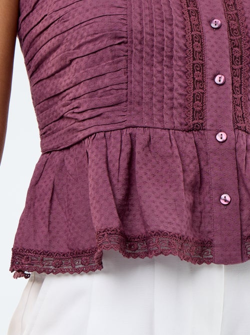 Top cropped de alcinhas finas - Kiabi