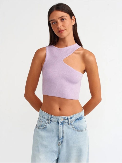Top cropped de malha assimétrico sem costuras dilvin - Kiabi Top cropped de malha assimétrico sem costuras dilvin - Kiabi