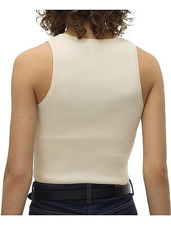 Top Curto Bege Vero Moda Ginny para Mulher