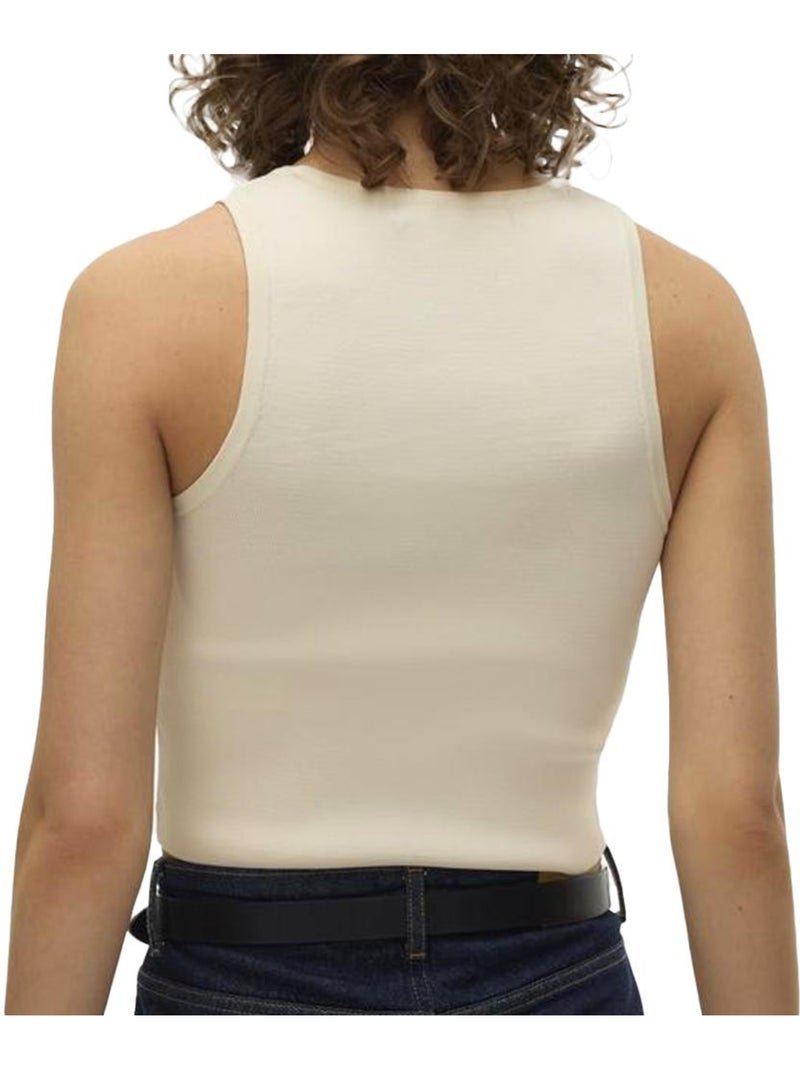 Top Curto Bege Vero Moda Ginny para Mulher Bege - Kiabi