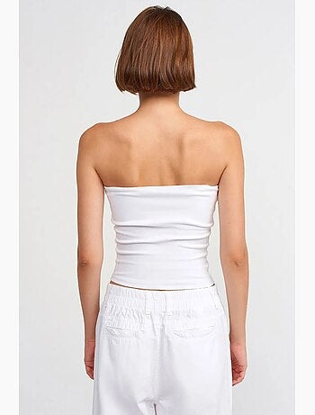 Top curto cai-cai estampado dilvin