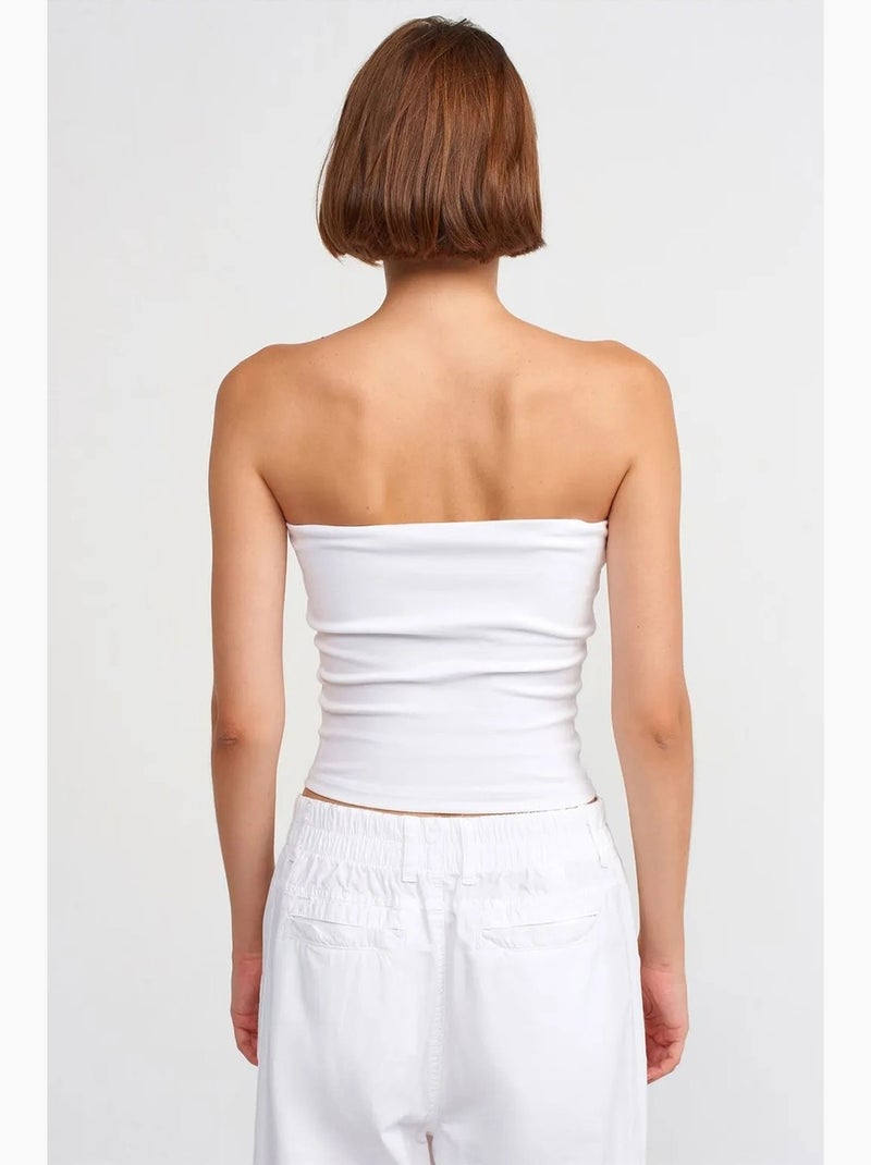 Top curto cai-cai estampado dilvin Branco - Kiabi