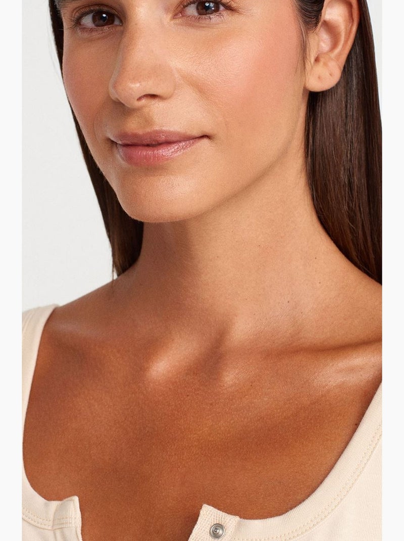 Top curto canelado dilvin Bege natural - Kiabi