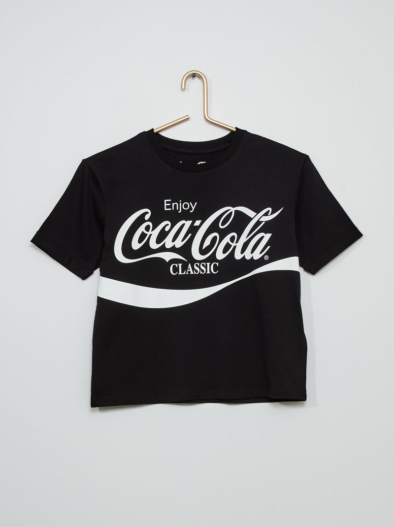 Top curto 'Coca Cola' Preto - Kiabi