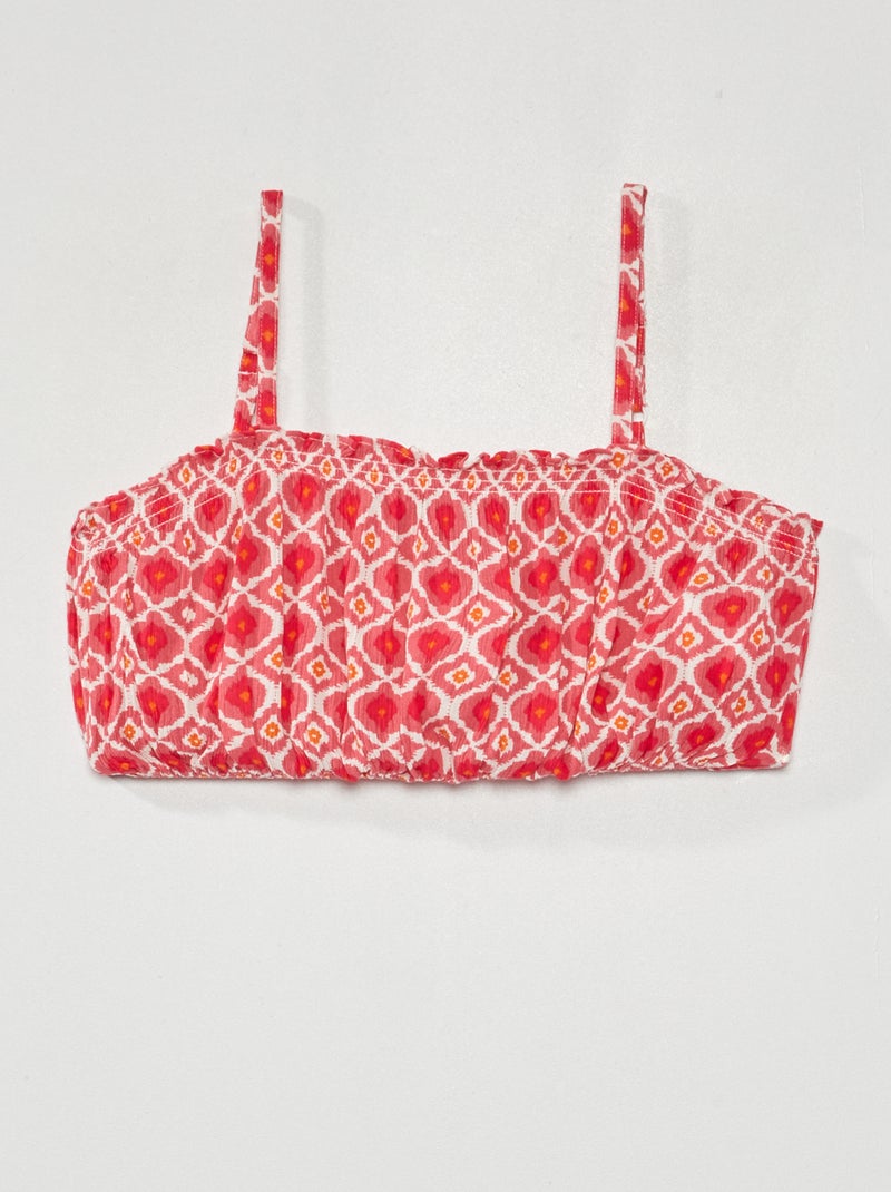 Top curto com alças finas ROSA - Kiabi