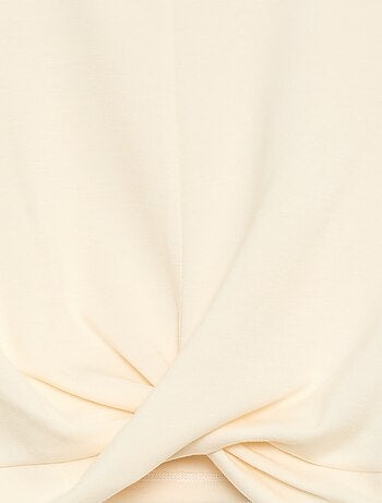 Top curto de manga comprida