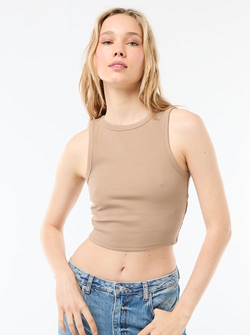 Top curto sem mangas - Kiabi