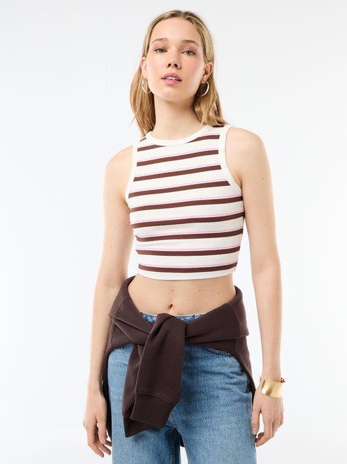 Top curto sem mangas - Kiabi