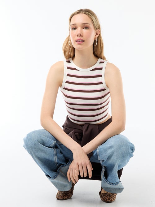 Top curto sem mangas - Kiabi