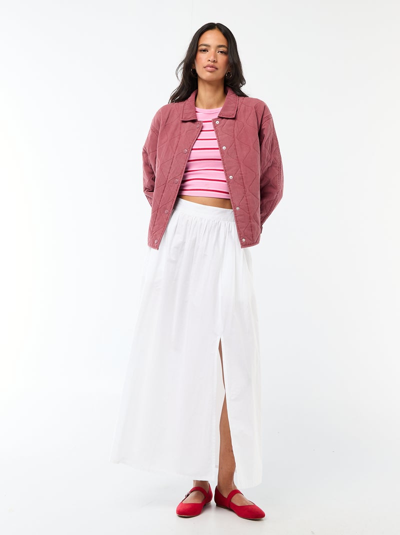 Top curto sem mangas Rosa - Kiabi