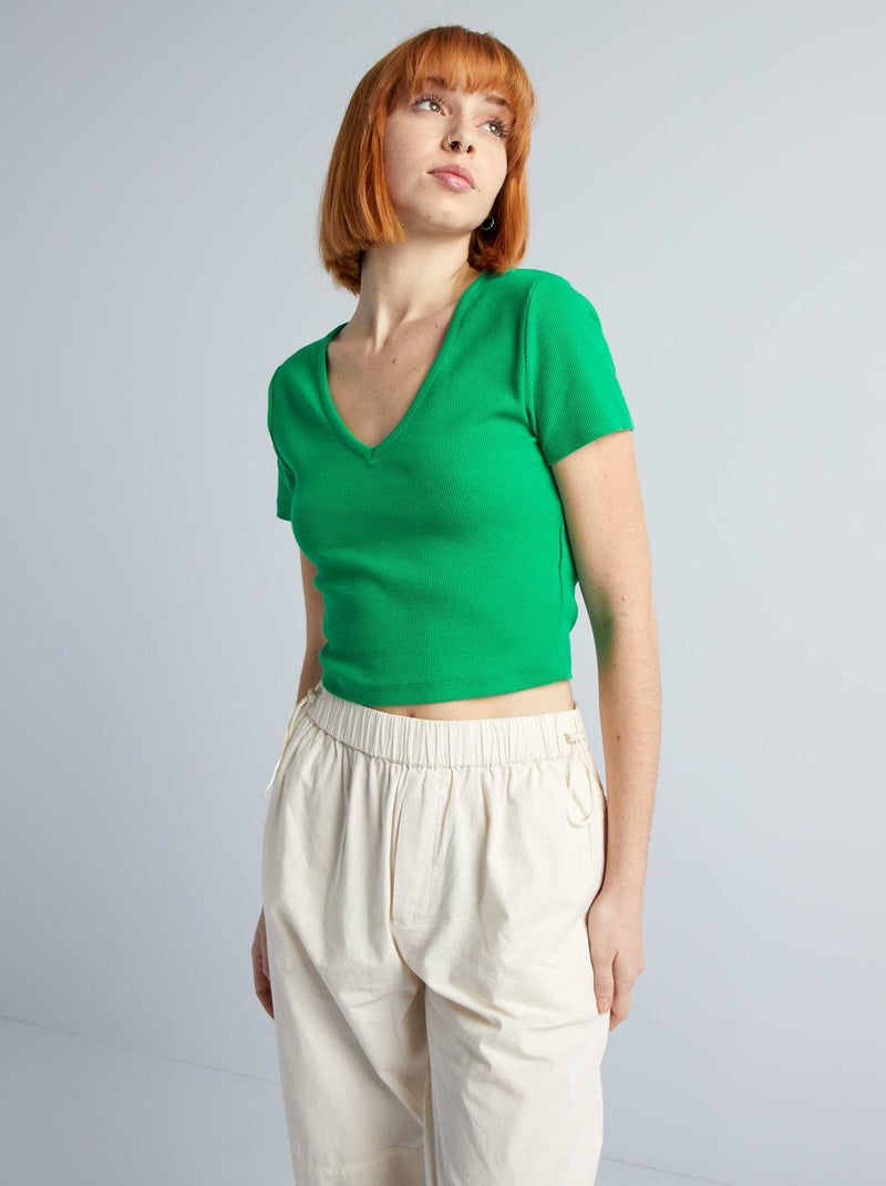 Top curto VERDE - Kiabi