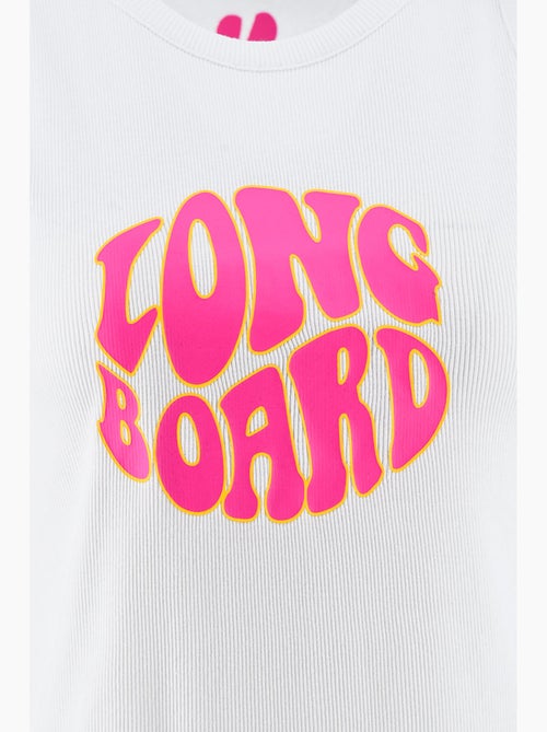 Top de alças - branco - longboard - Kiabi