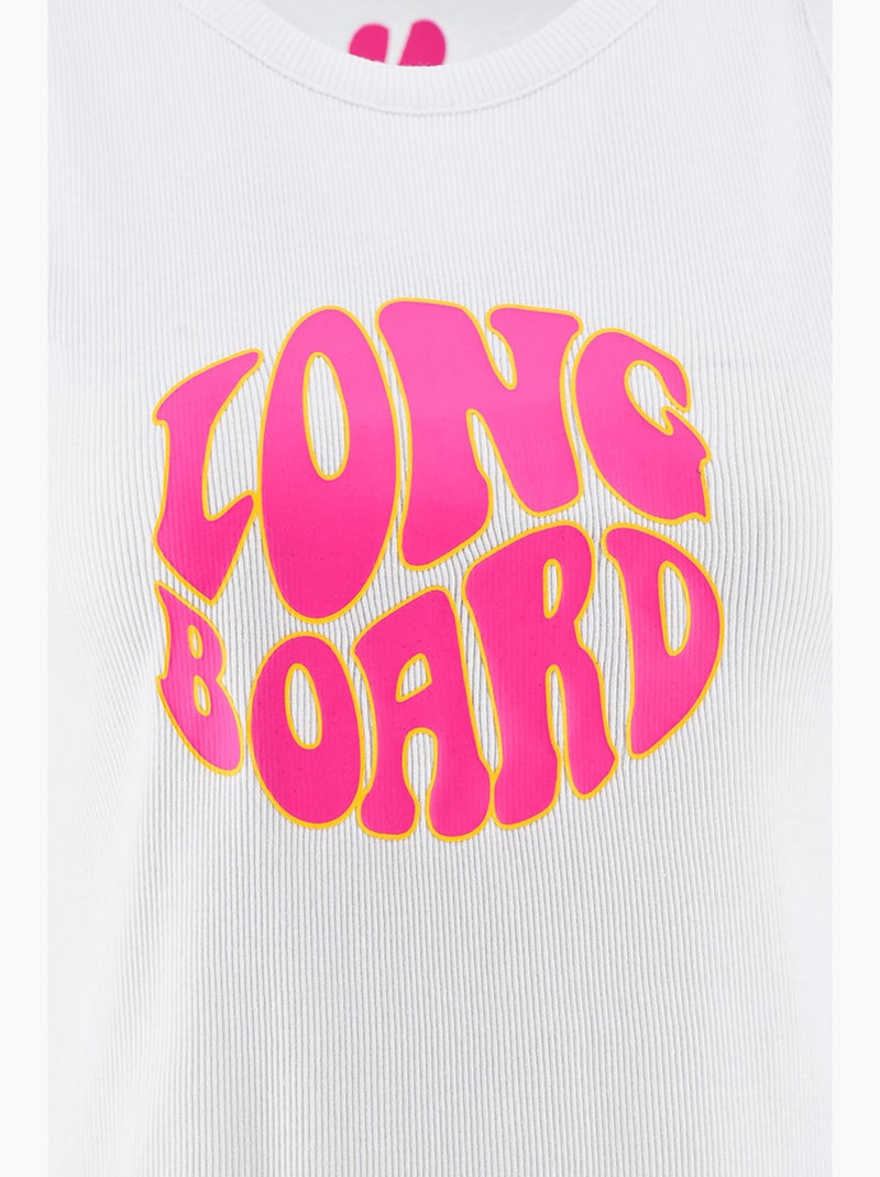 Top de alças - branco - longboard Branco - Kiabi