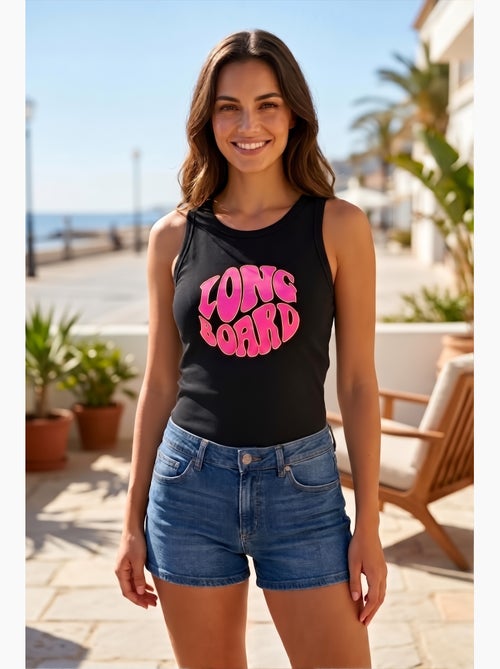 Top de alças - preto -longboard - Kiabi Top de alças - preto -longboard - Kiabi