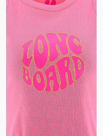 Top de alças - rosa - longboard