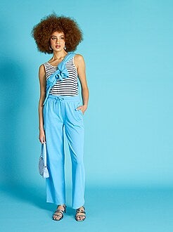 Top de alças às riscas - Kiabi