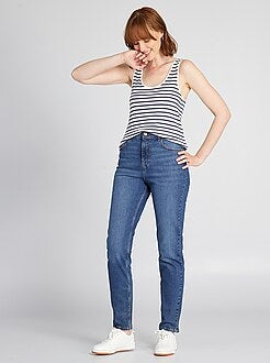 Top de alças às riscas - Kiabi