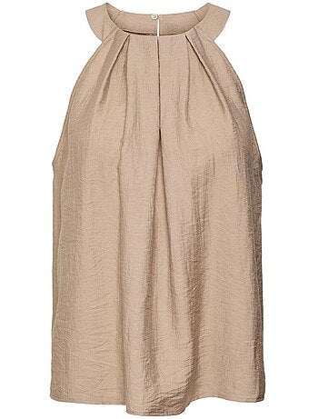 Top de Alças Bege Vero Moda Evalina para Mulher
