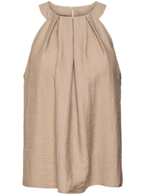 Top de Alças Bege Vero Moda Evalina para Mulher - Kiabi Top de Alças Bege Vero Moda Evalina para Mulher - Kiabi