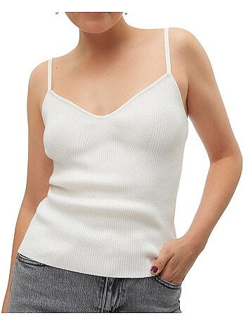 Top de Alças Bege Vero Moda Willow para Mulher