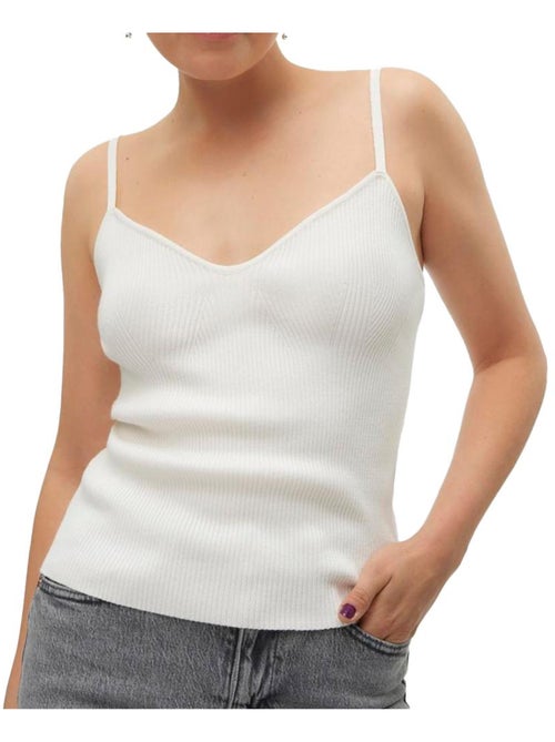 Top de Alças Bege Vero Moda Willow para Mulher - Kiabi Top de Alças Bege Vero Moda Willow para Mulher - Kiabi