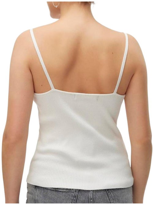 Top de Alças Bege Vero Moda Willow para Mulher - Kiabi Top de Alças Bege Vero Moda Willow para Mulher - Kiabi