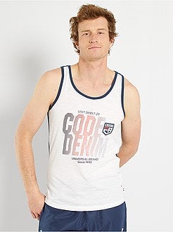 Top de alças bicolor estampado - Kiabi