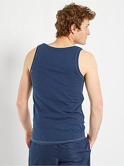 Top de alças bicolor estampado - Kiabi