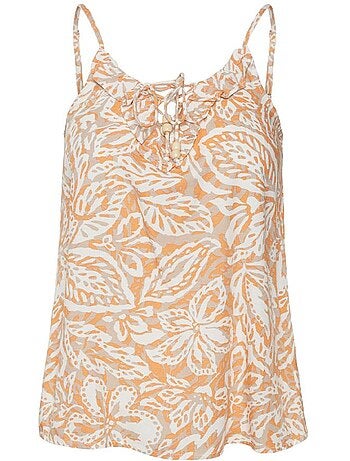 Top de mulher vero moda com padrão azul/verde