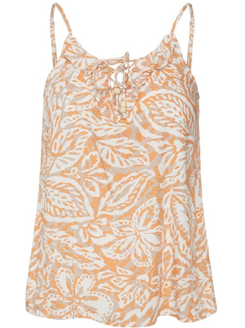 Top de alças branco e laranja vero moda para mulher Laranja - Kiabi