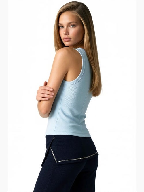 Top de alças canelado em modal e algodão busem - Kiabi Top de alças canelado em modal e algodão busem - Kiabi