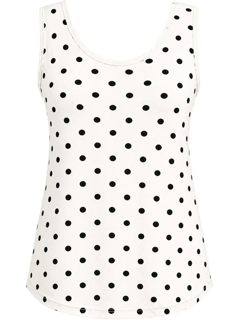 Top de alças casual com decote em u em mistura de algodão mixray Multicolorido - Kiabi
