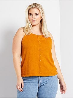 Top de alças com botões - Kiabi