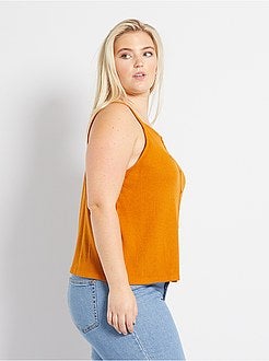 Top de alças com botões - Kiabi