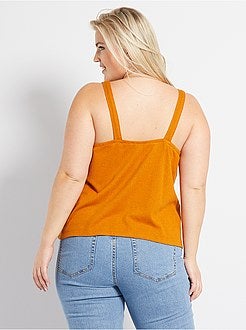 Top de alças com botões - Kiabi