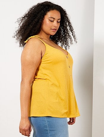 Top de alças com decote em V à frente e atrás - Kiabi