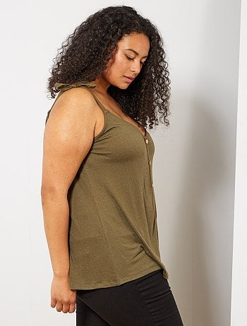 Top de alças com decote em V à frente e atrás - Kiabi