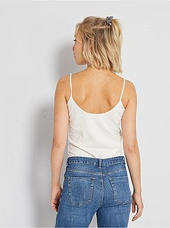 Top de alças com decote em V - Kiabi