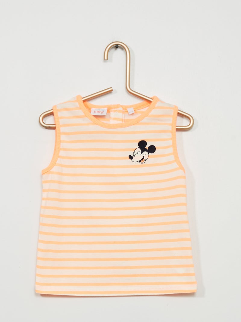 Top de alças com estampado 'Mickey' LARANJA - Kiabi